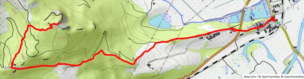 Karte Bergtour Trautenfels Tressenstein