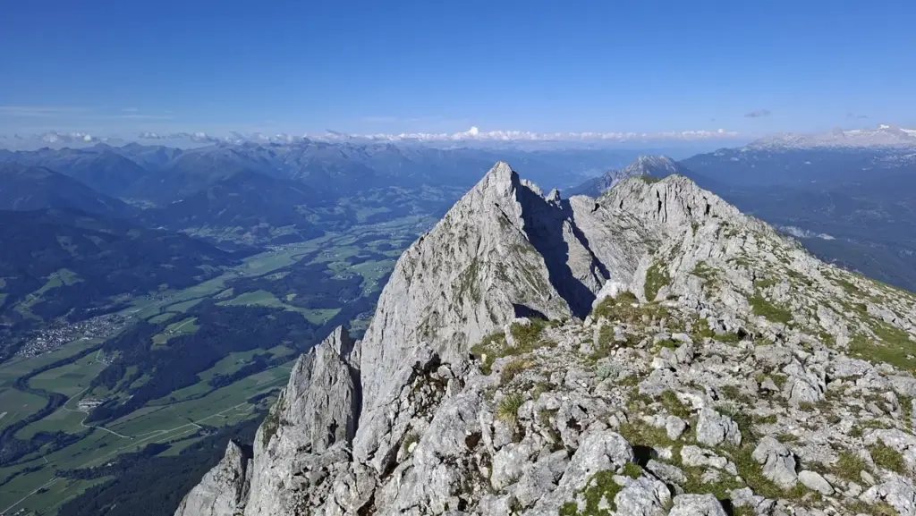 Grimming Aussicht nach Westen über den Kammspitz