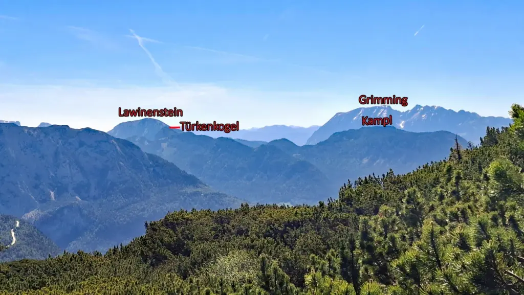 Sandling Bergpanorama - Türkenkogel, Lawinenstein, Kampl, Grimming